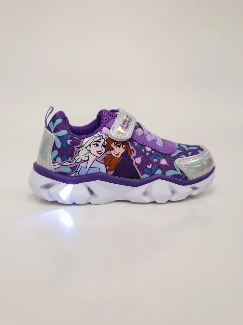 Sneakers da bambina sportive con strappo e luci - multicolore