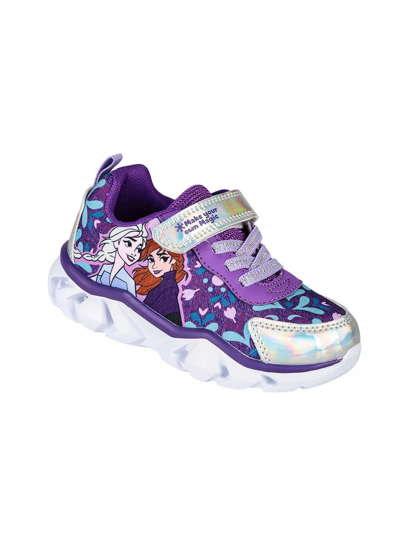 Sneakers da bambina sportive con strappo e luci - multicolore
