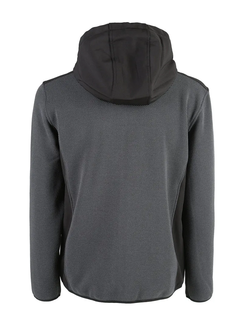 Felpa invernale da uomo con cappuccio e zip - grigio scuro