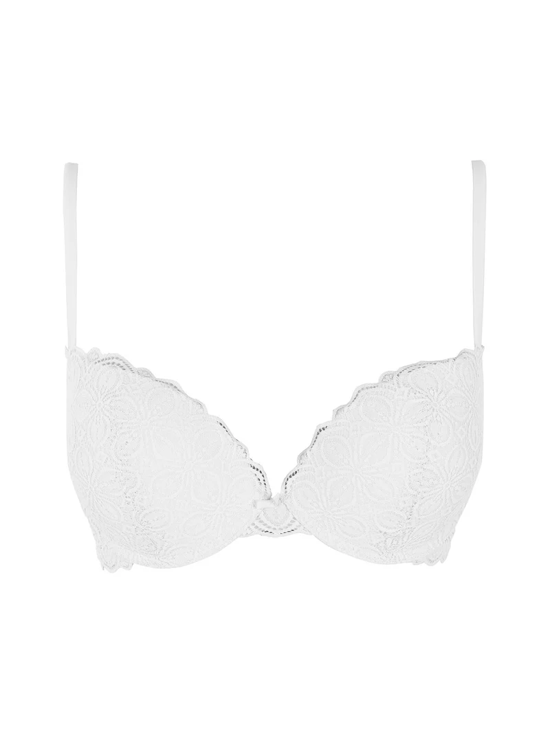 900 Push up graduato in pizzo - bianco