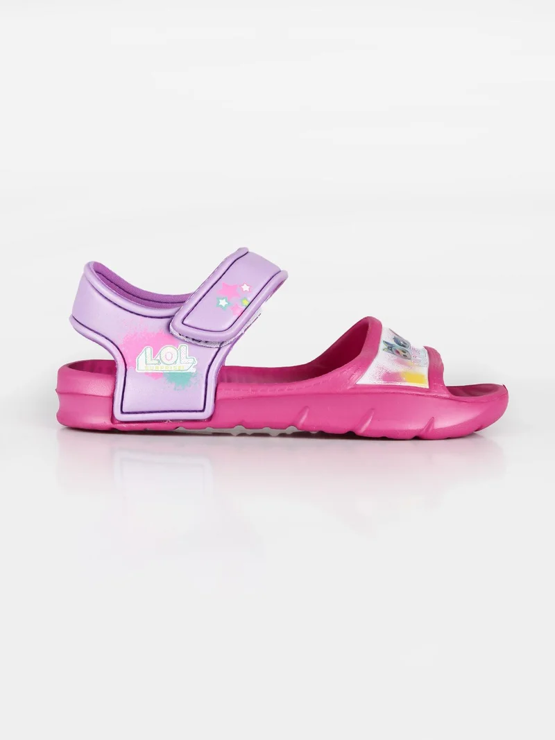 Sandali mare da bambina con strappo - fucsia