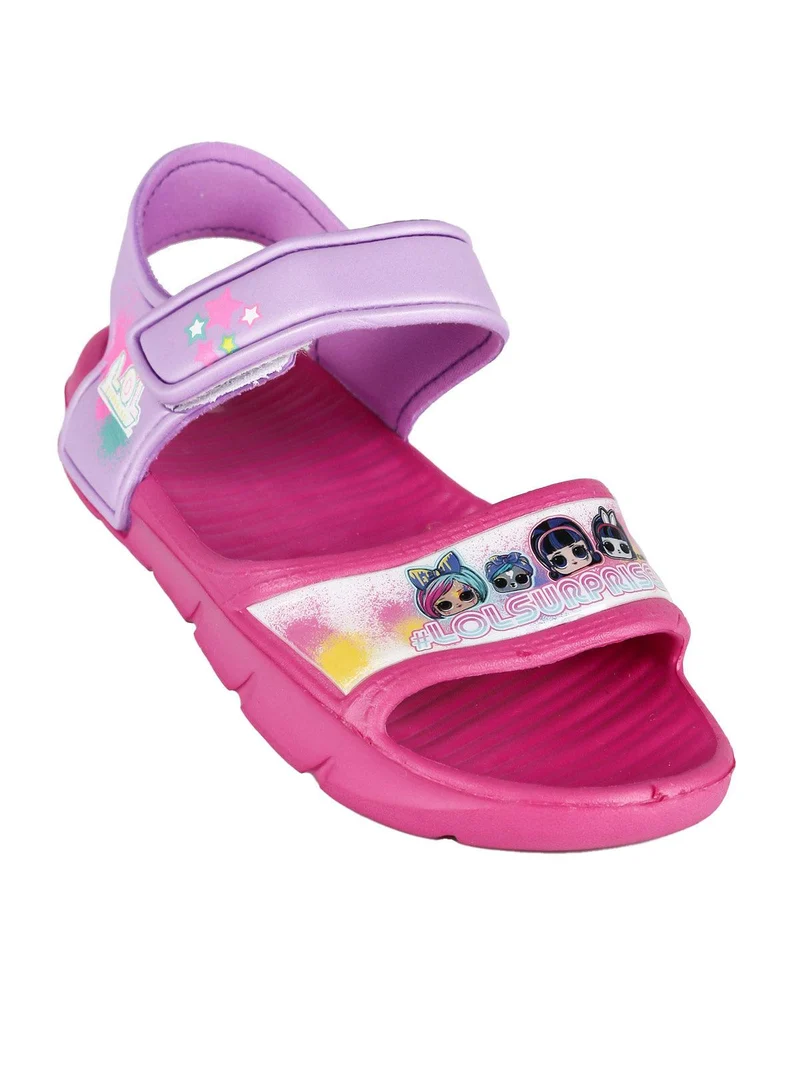 Sandali mare da bambina con strappo - fucsia