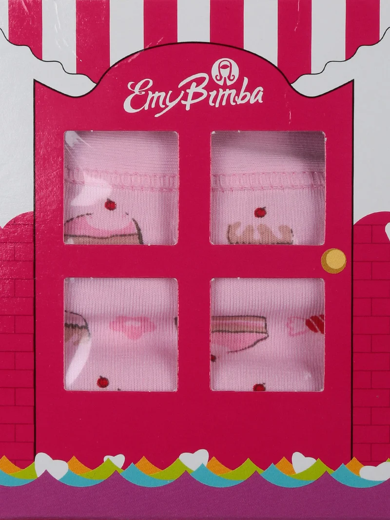 Slip da bambina con stampe - rosa