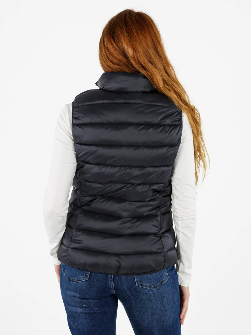 Smanicato donna imbottito con zip - nero