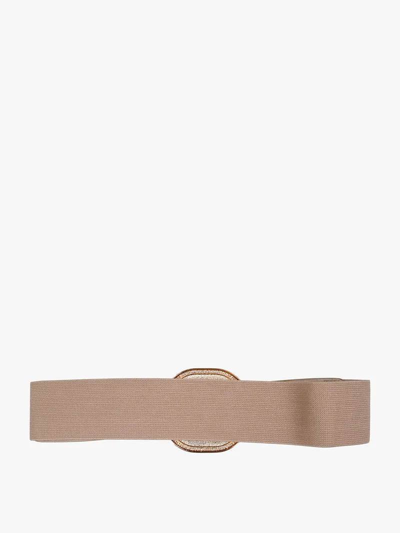 Cintura elastica da donna con fibbia - taupe