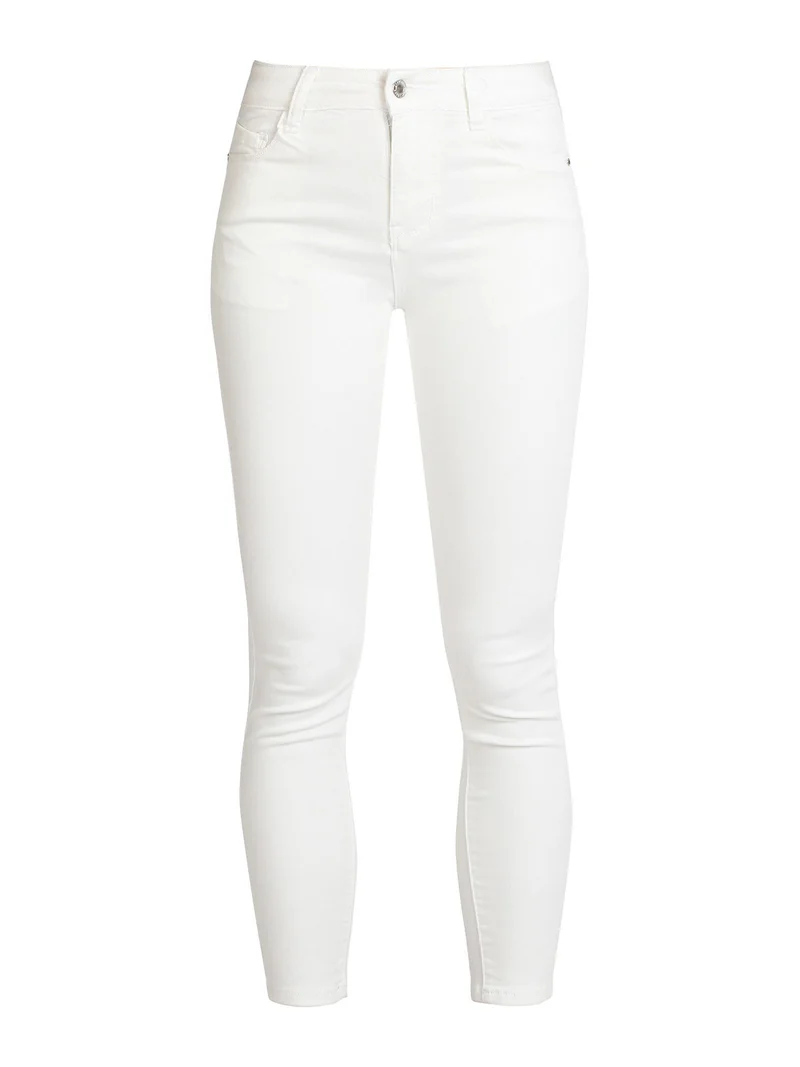 Pantaloni slim fit da donna - bianco