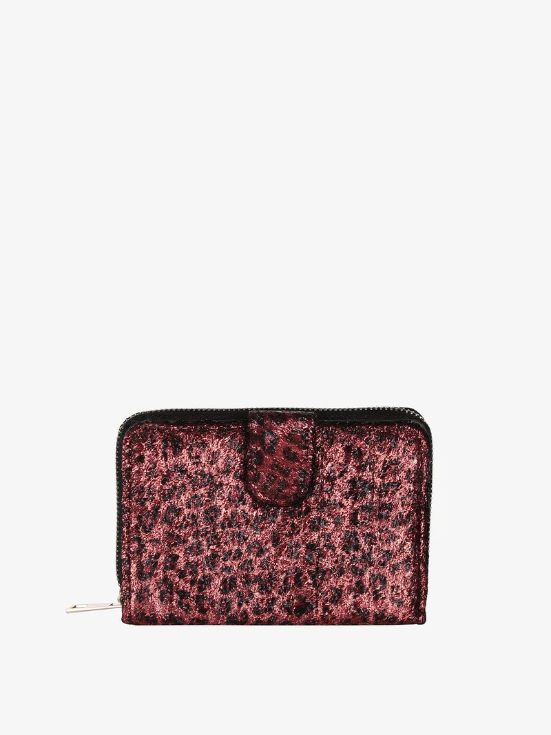 Portafoglio donna animalier - rosso