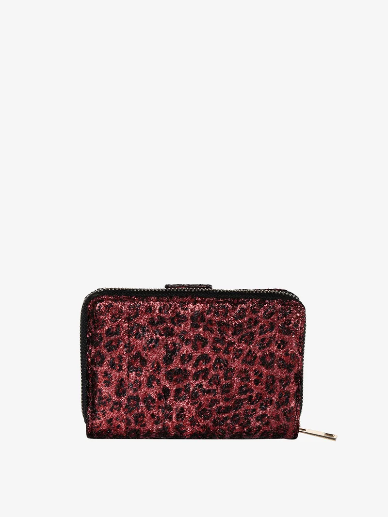 Portafoglio donna animalier - rosso