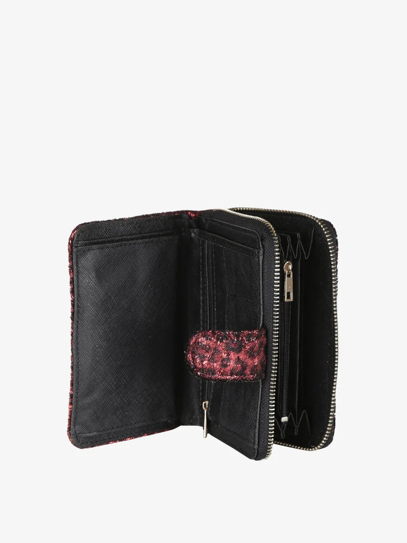 Portafoglio donna animalier - rosso