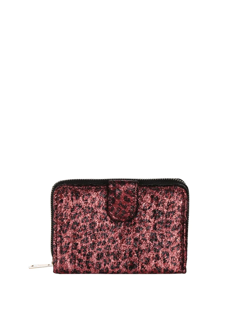 Portafoglio donna animalier - rosso