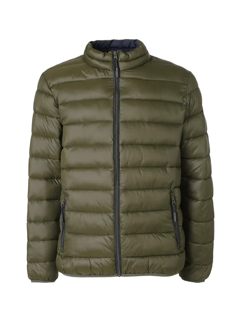 Giubbotto imbottito da uomo con zip - militare