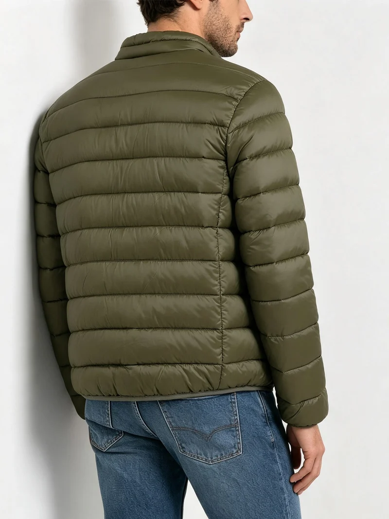 Giubbotto imbottito da uomo con zip - militare