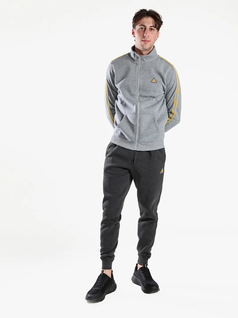 Completo tuta da uomo con zip intera e interno felpato - grigio
