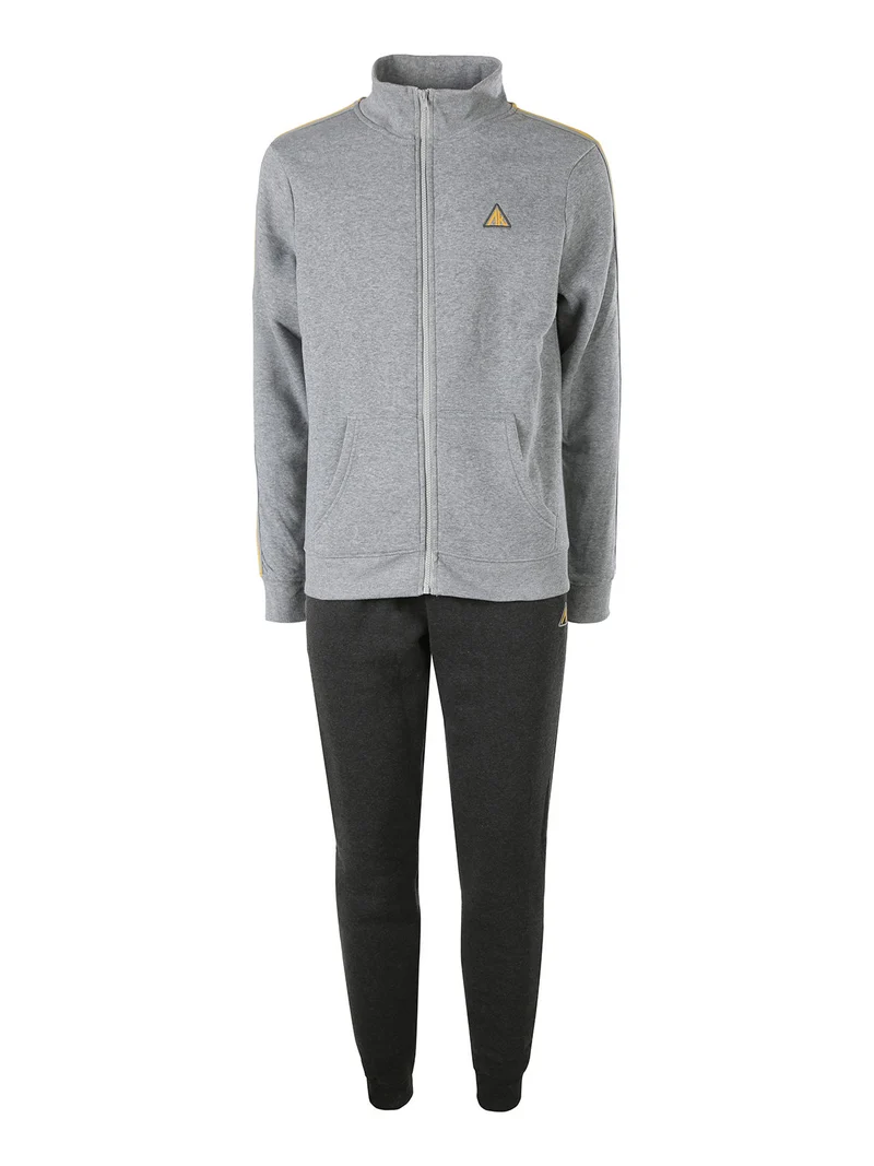 Completo tuta da uomo con zip intera e interno felpato - grigio