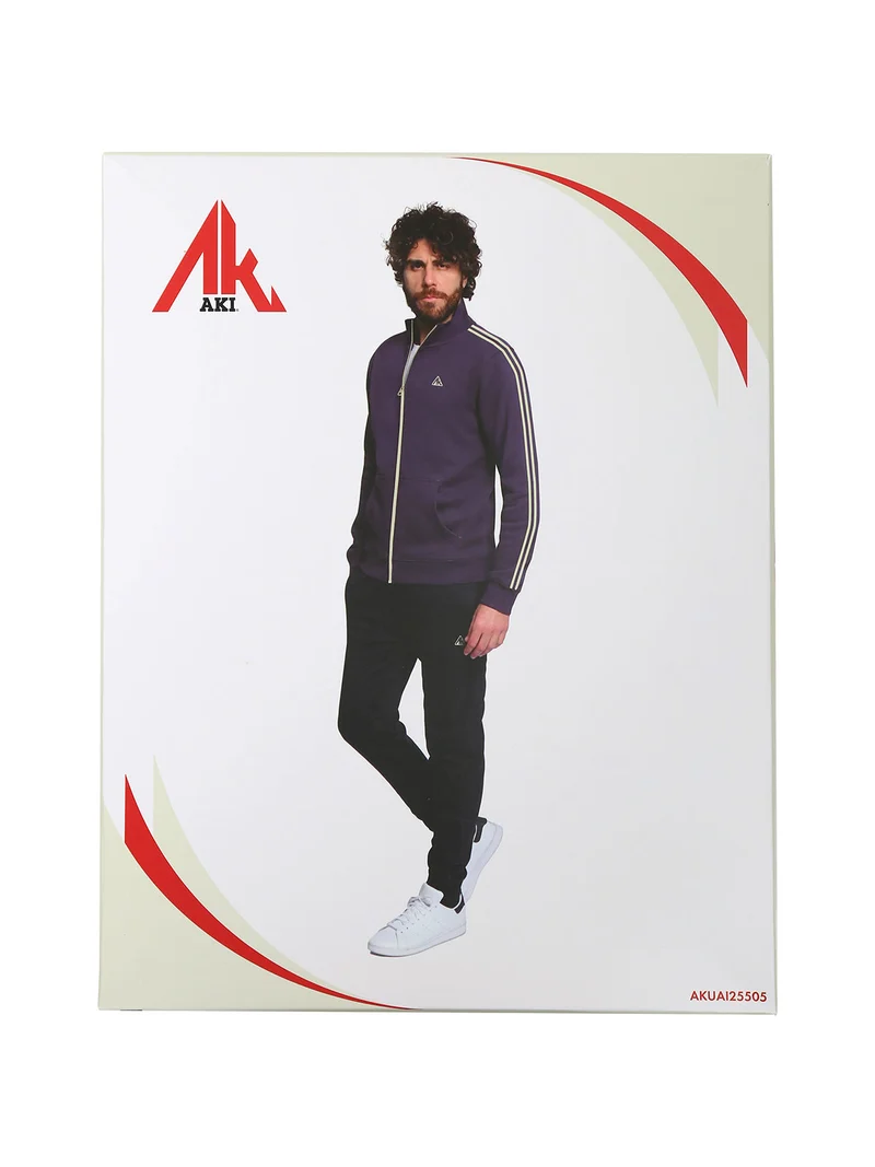 Completo tuta da uomo con zip intera e interno felpato - grigio