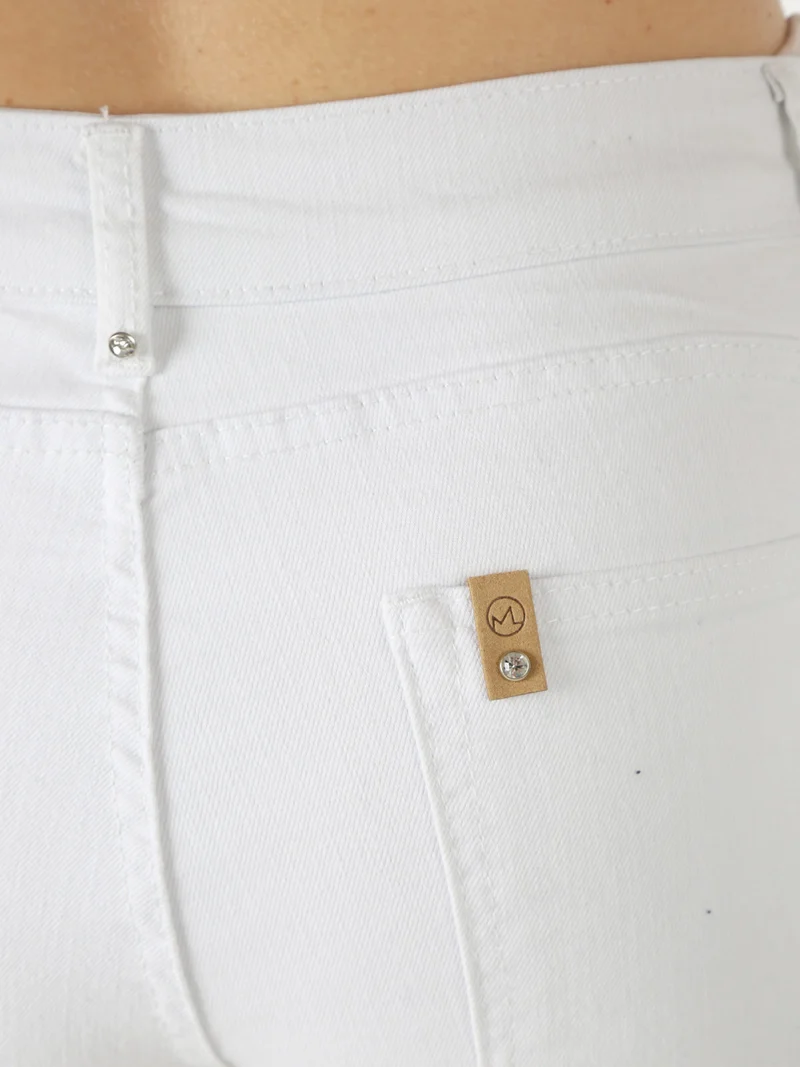 Pantaloni jeans push-up da donna - bianco