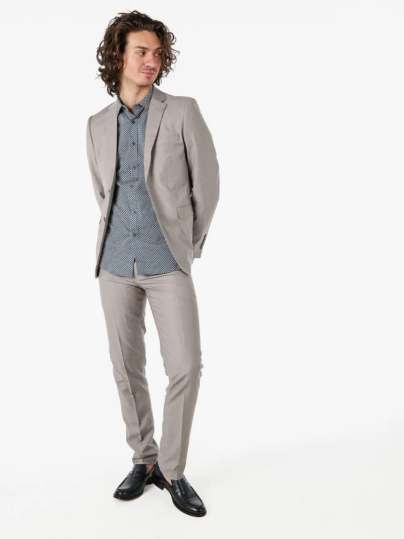 Completo elegante da uomo con blazer e pantaloni - grigio