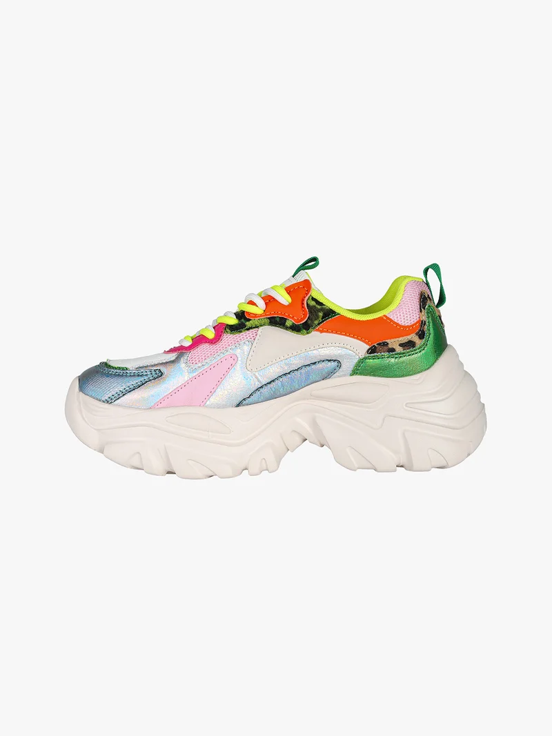 CHUNKY MEGAN Sneakers donna multicolore con suola alta - multicolore