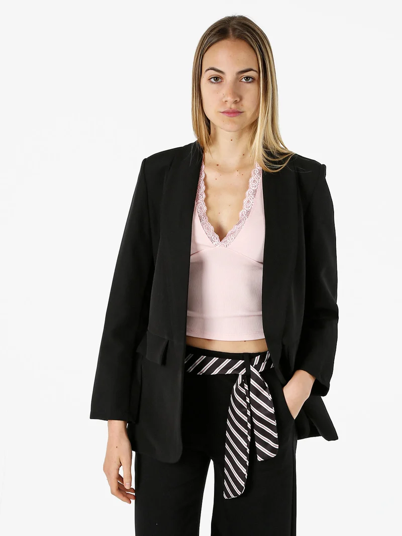 Blazer donna aperto - nero