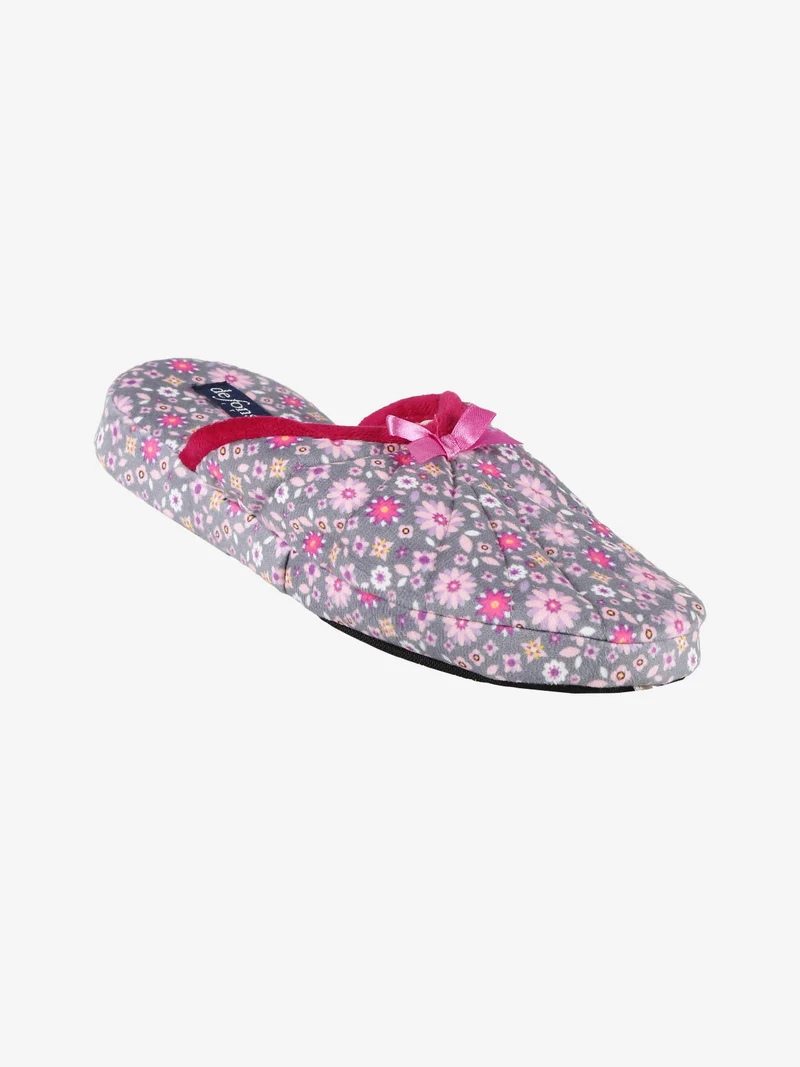 Pantofole donna effetto velluto - grigio