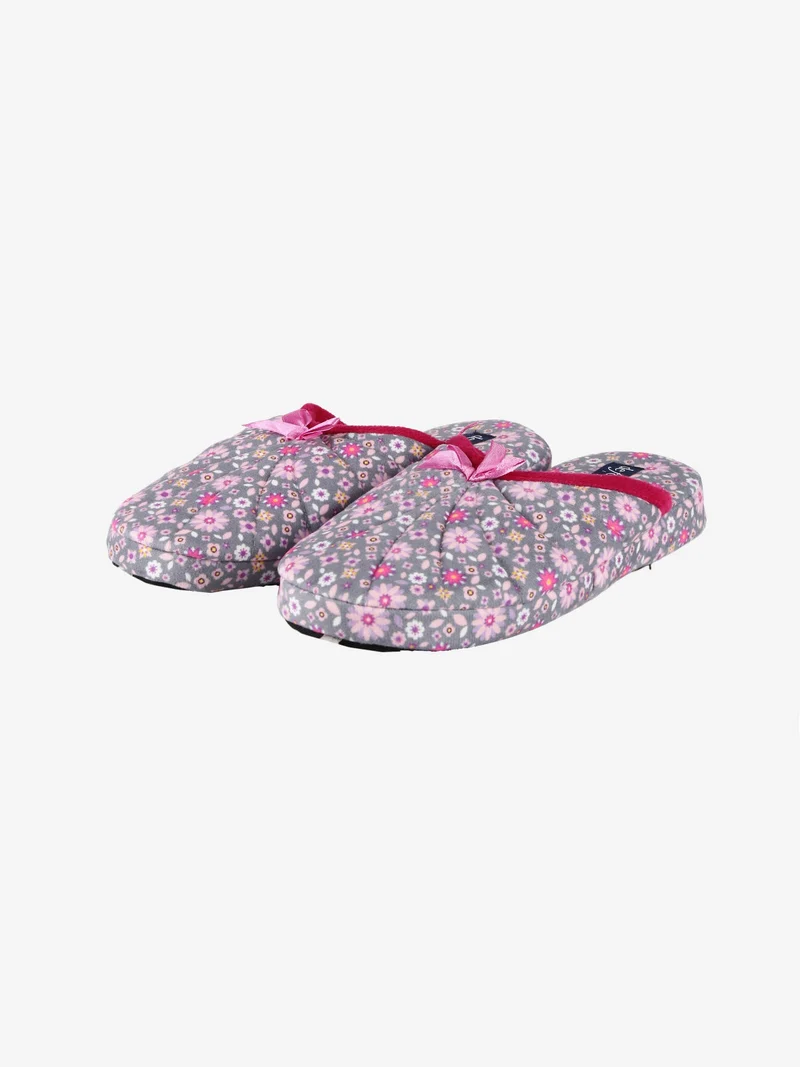 Pantofole donna effetto velluto - grigio