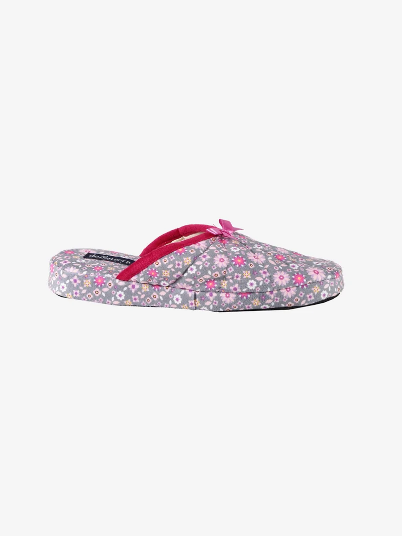 Pantofole donna effetto velluto - grigio
