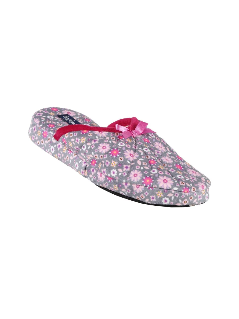 Pantofole donna effetto velluto - grigio