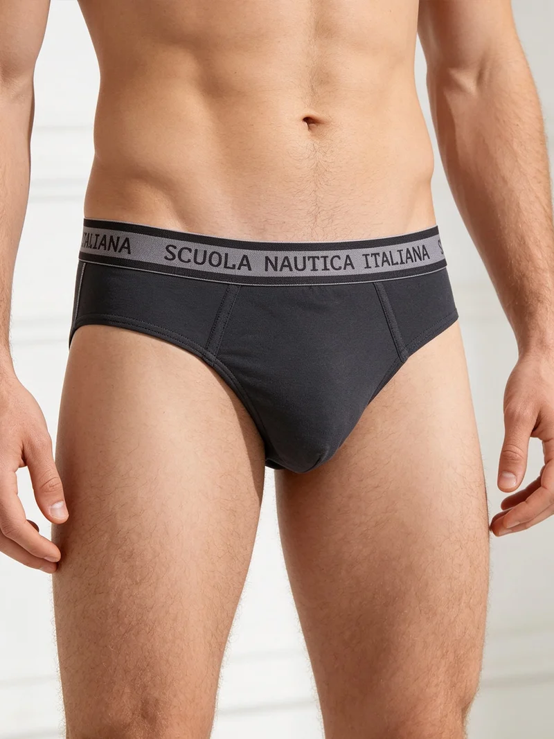 Slip da uomo tinta unita - nero