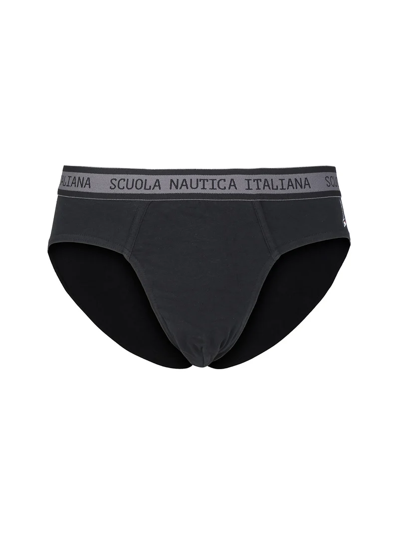 Slip da uomo tinta unita - nero