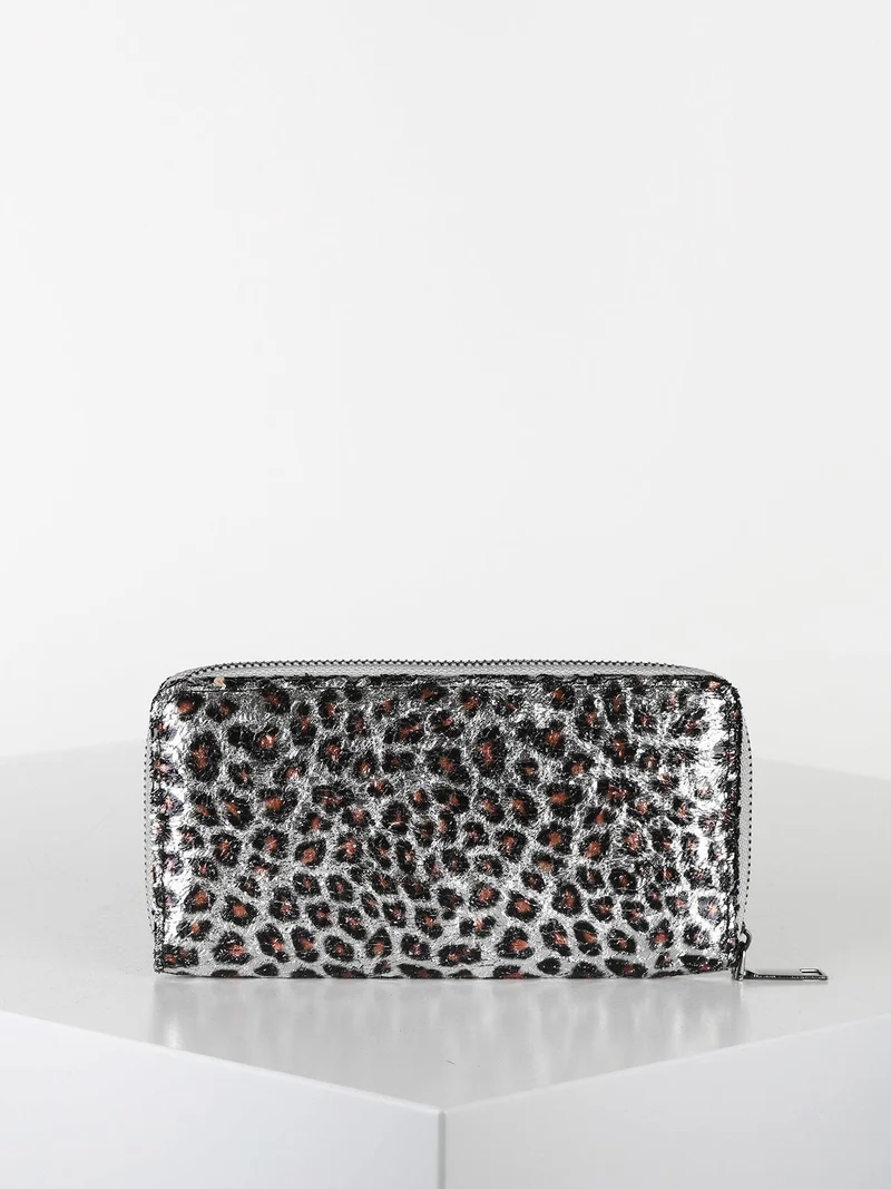 Portafoglio donna animalier - argento