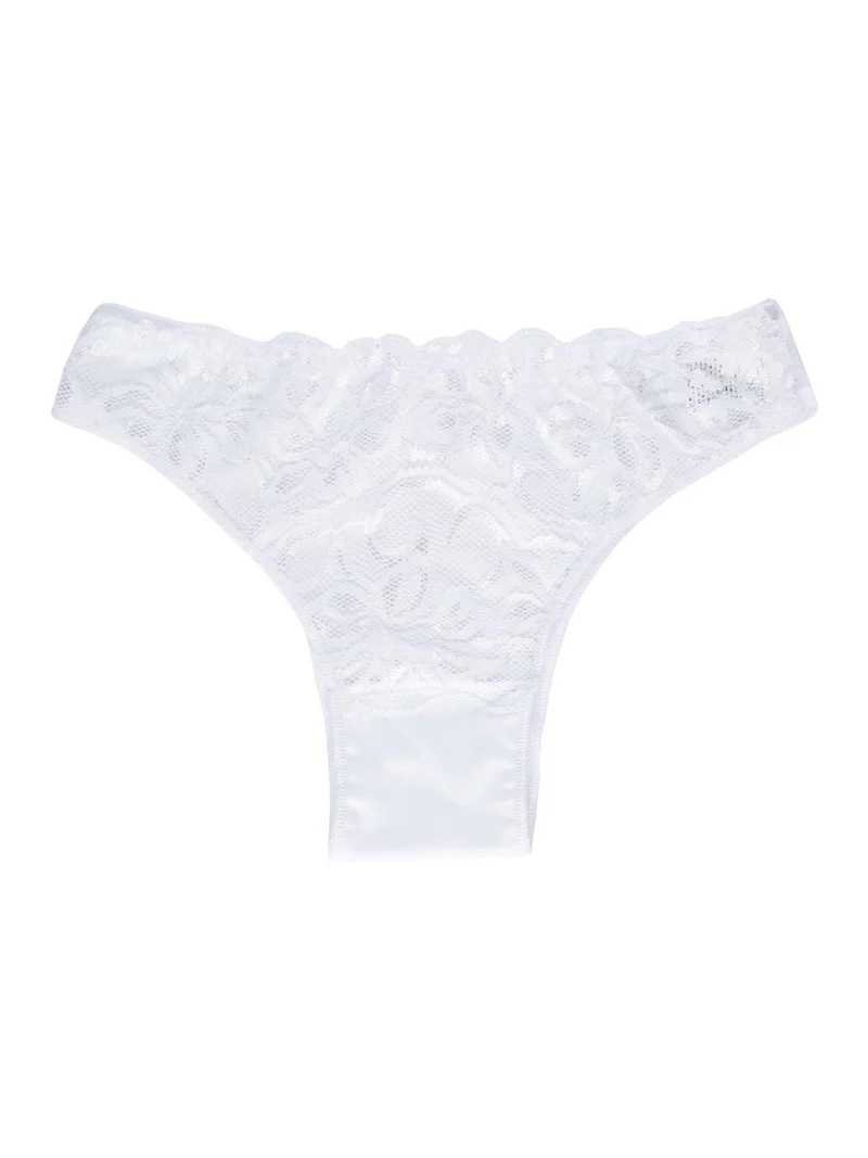 Brasiliana con pizzo - bianco