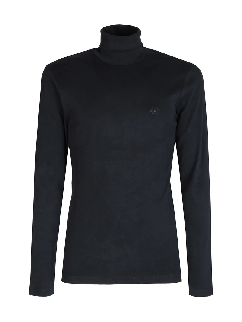 Maglietta dolcevita da uomo - blu scuro