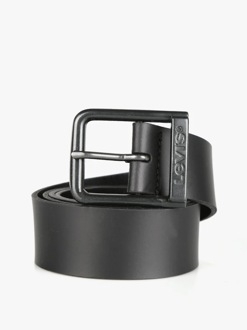 Cintura in pelle da uomo - nero