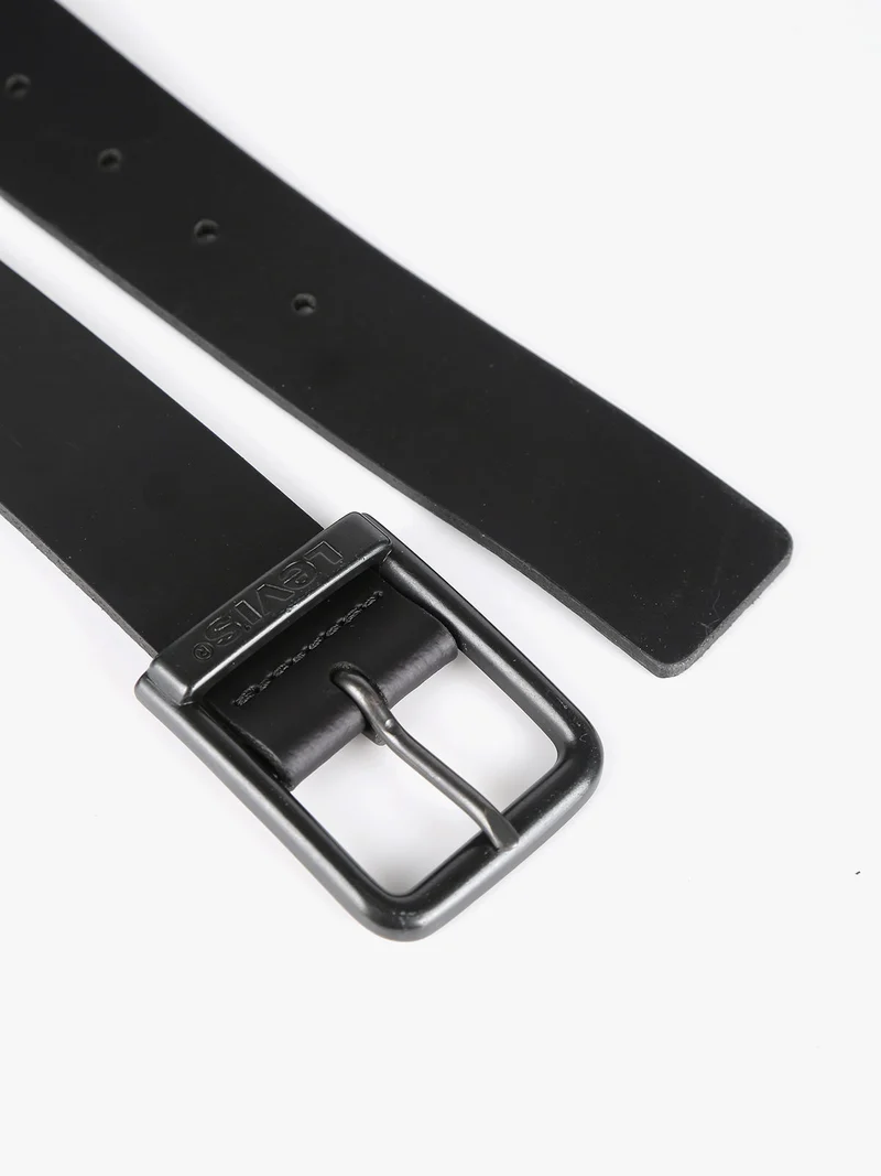 Cintura in pelle da uomo - nero