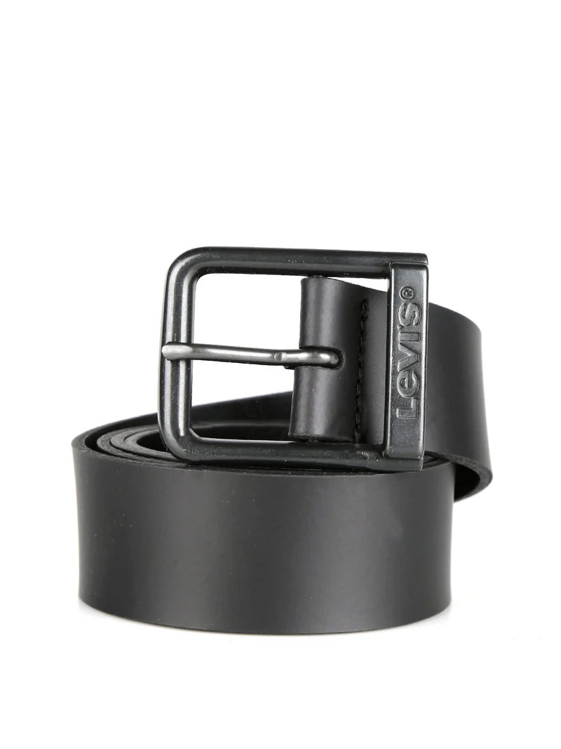 Cintura in pelle da uomo - nero