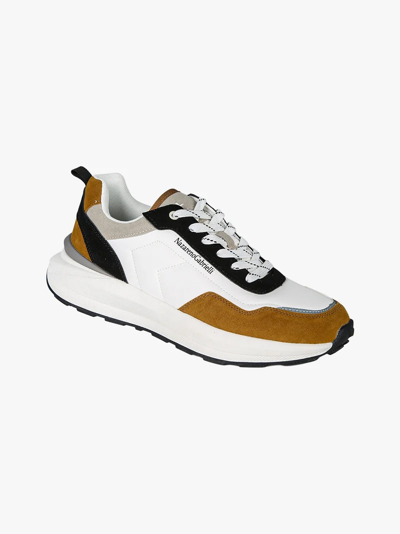 Sneakers stringate da uomo - khaki