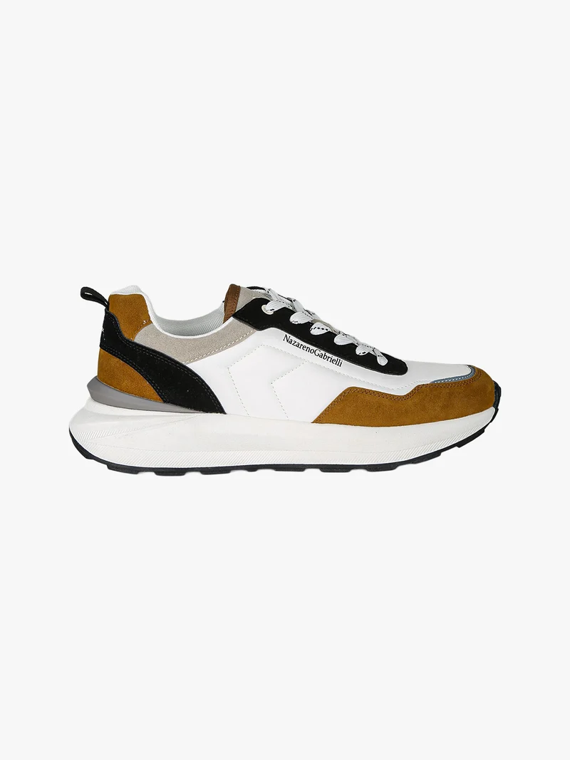 Sneakers stringate da uomo - khaki