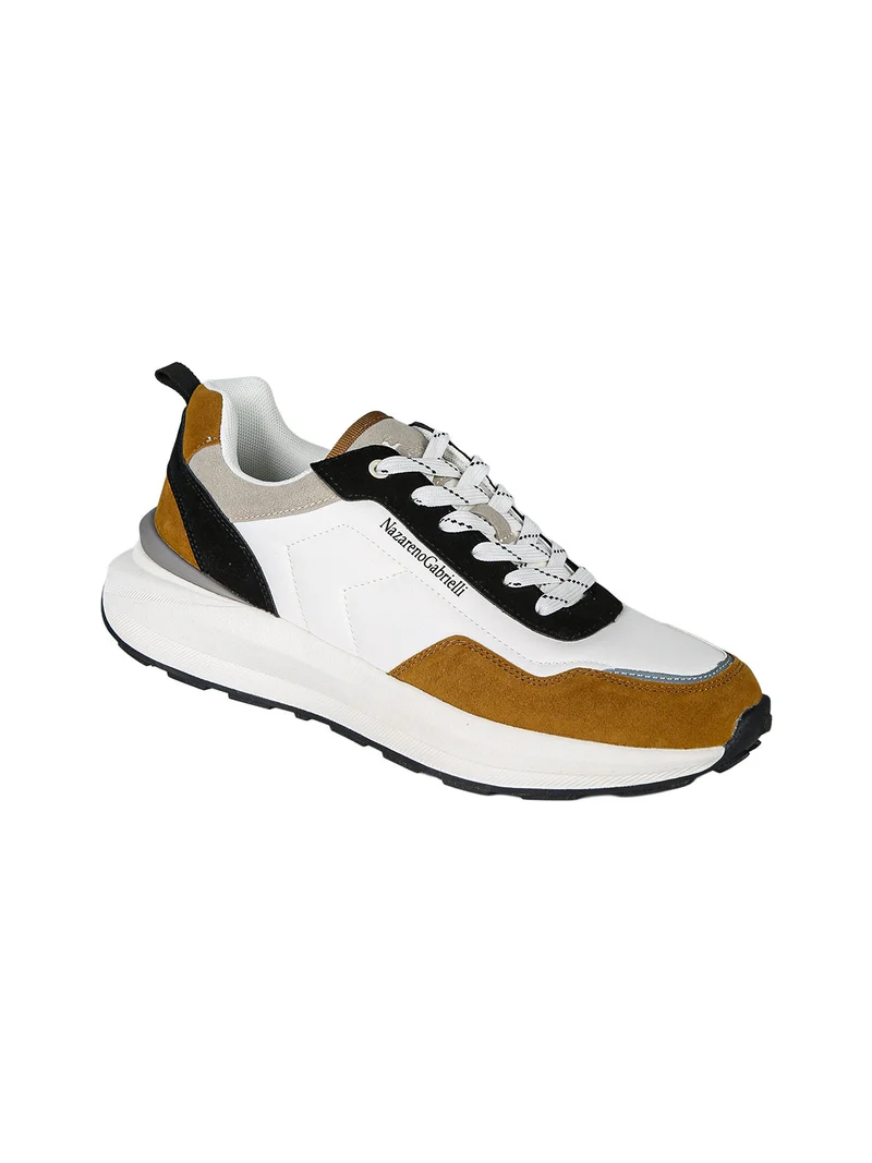 Sneakers stringate da uomo - khaki