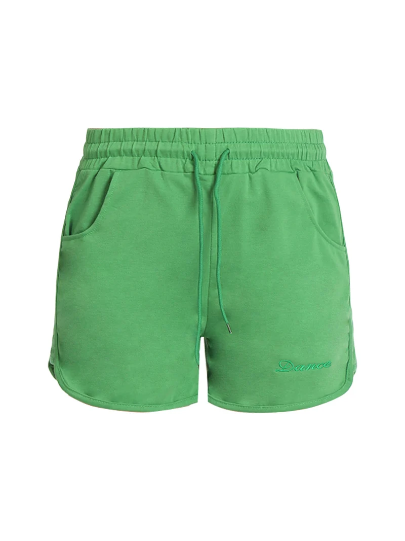 Shorts sportivi donna con coulisse - verde