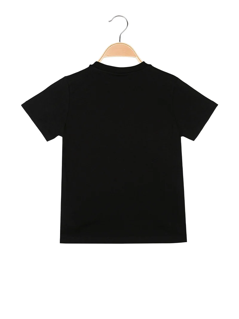 T-shirt da ragazza con logo - nero