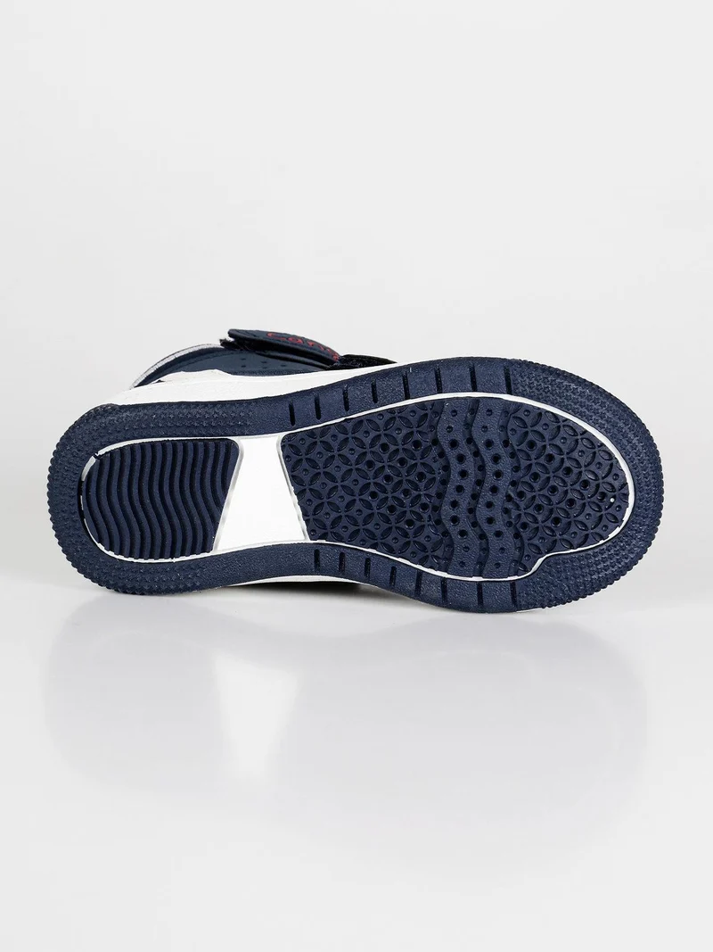 Sneakers alte con strappi - blu scuro