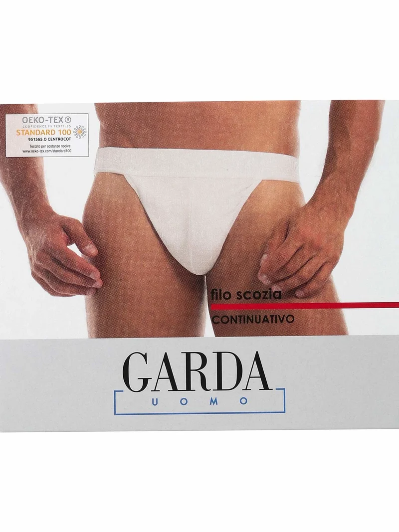 Slip uomo in cotone filo di scozia - nero