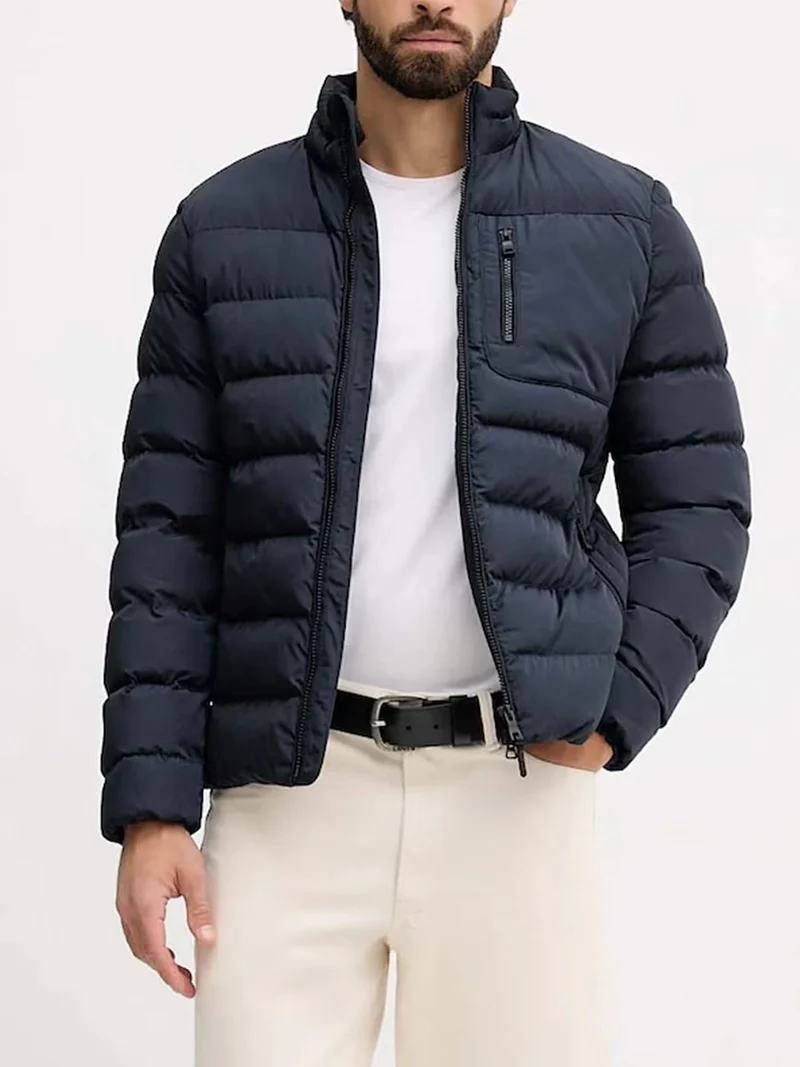 SNAKE Giubbotto imbottito da uomo con zip - blu scuro