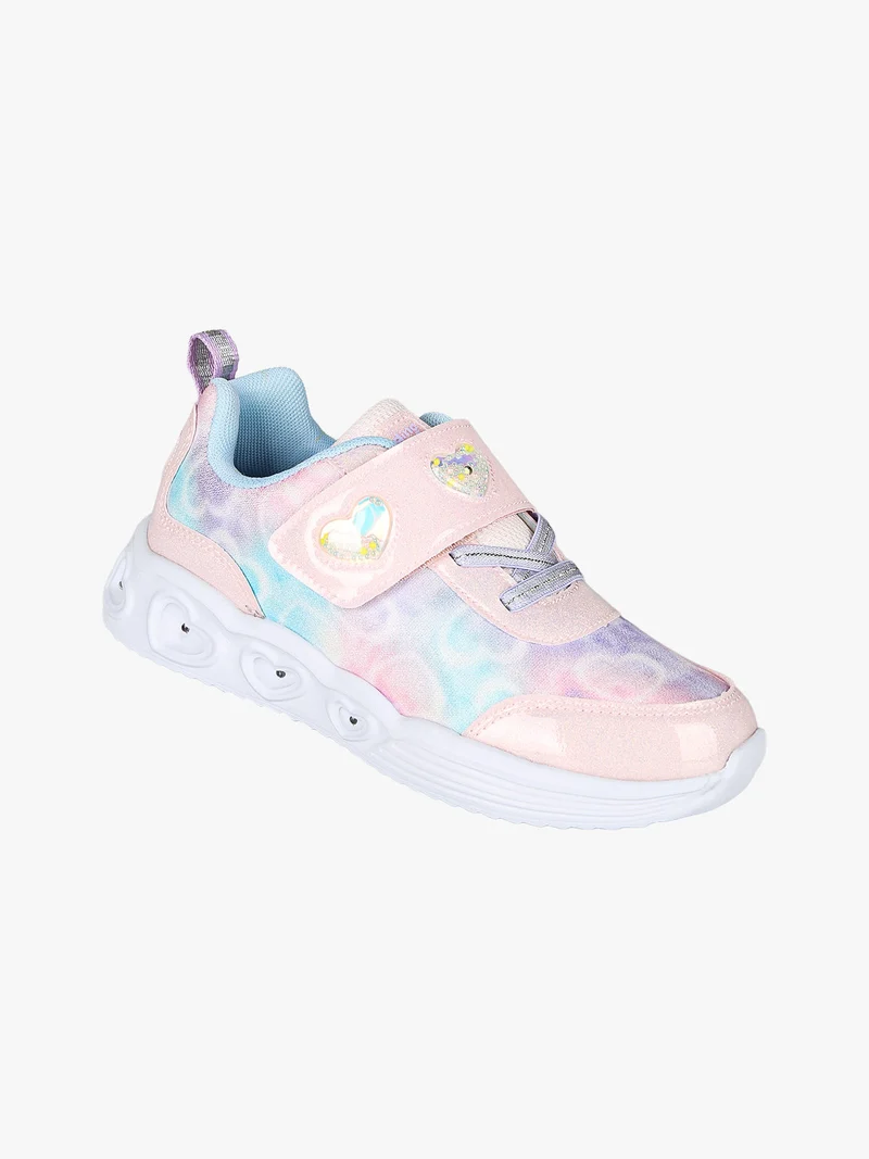 Sneakers da ragazza con strappo e luci - rosa