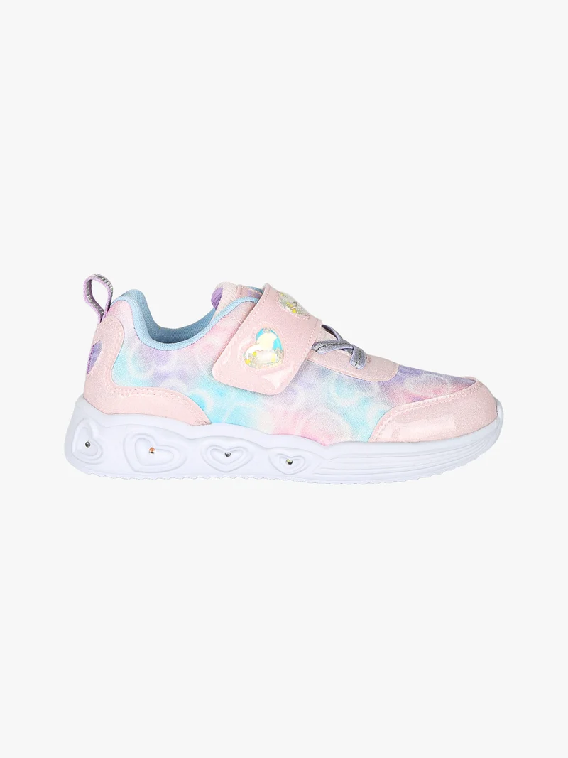 Sneakers da ragazza con strappo e luci - rosa