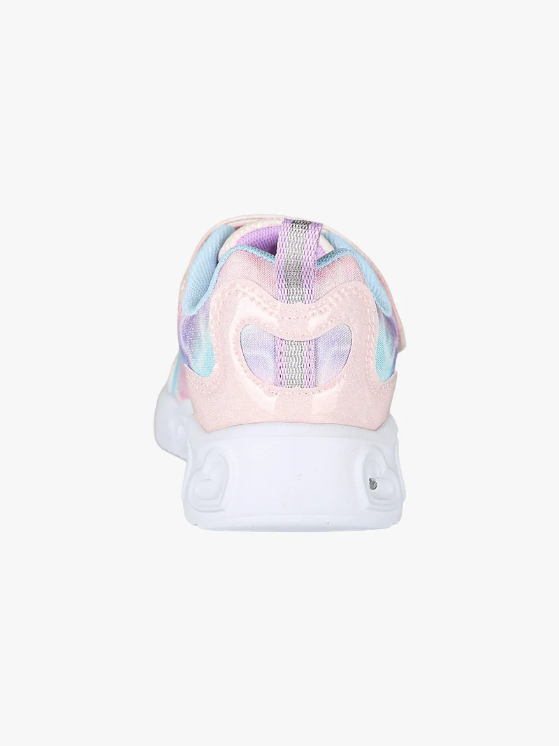 Sneakers da ragazza con strappo e luci - rosa