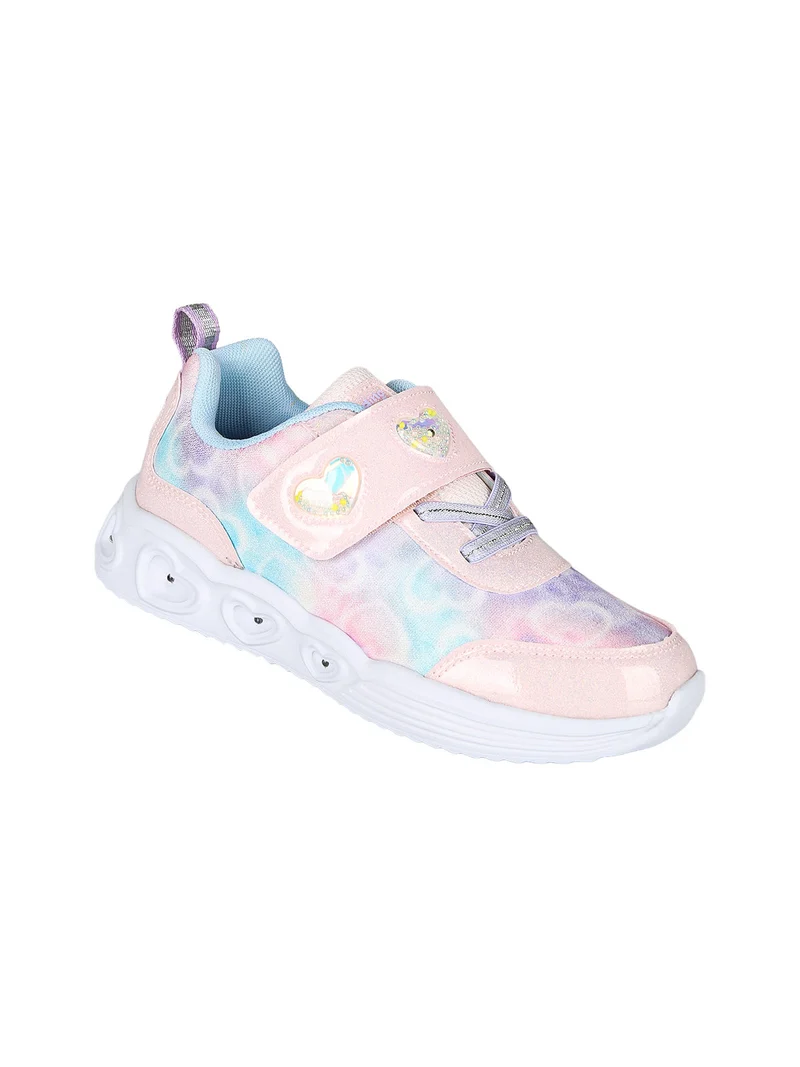 Sneakers da ragazza con strappo e luci - rosa
