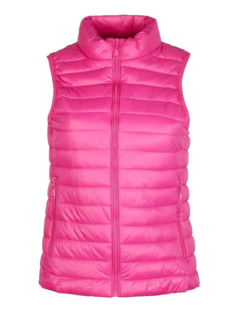 Giacca smanicata da donna - fucsia