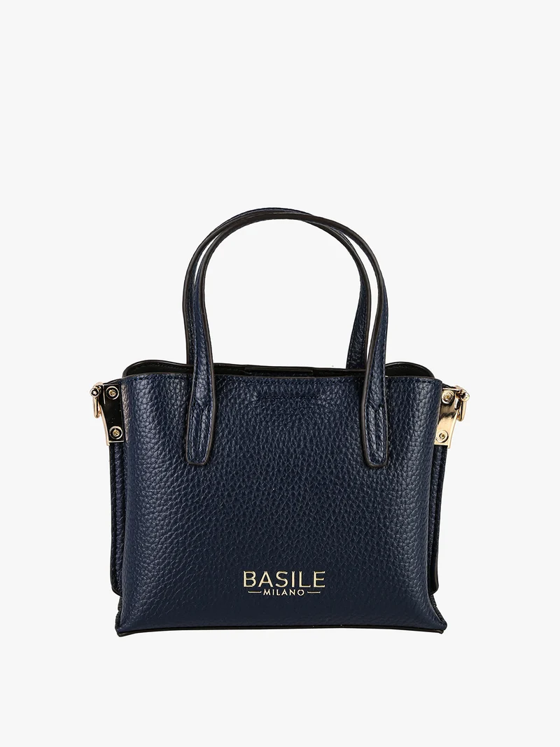 Borsetta mini a mano con doppi manici - blu