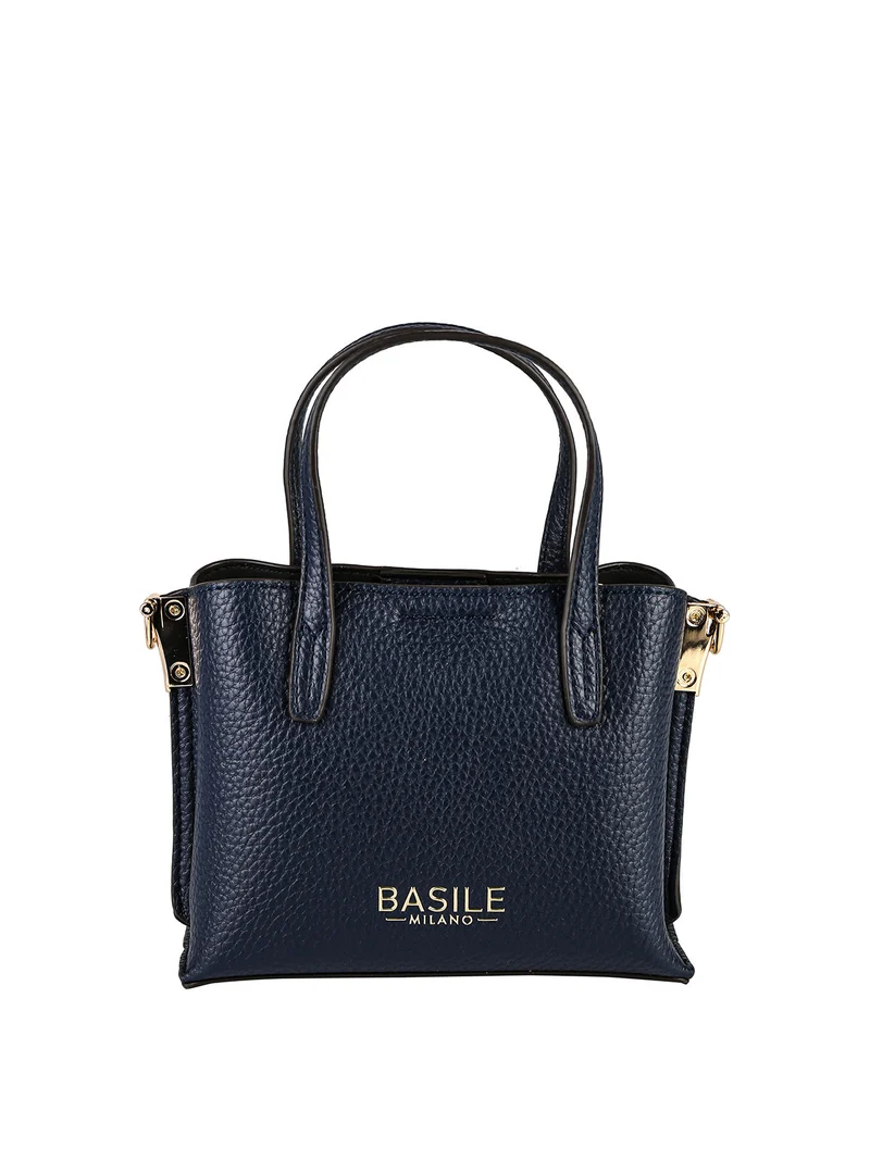 Borsetta mini a mano con doppi manici - blu